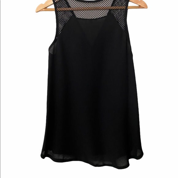 41 Hawthorne Sleeveless Gozo Mesh Faux Wrap Blouse - Picture 2 of 3